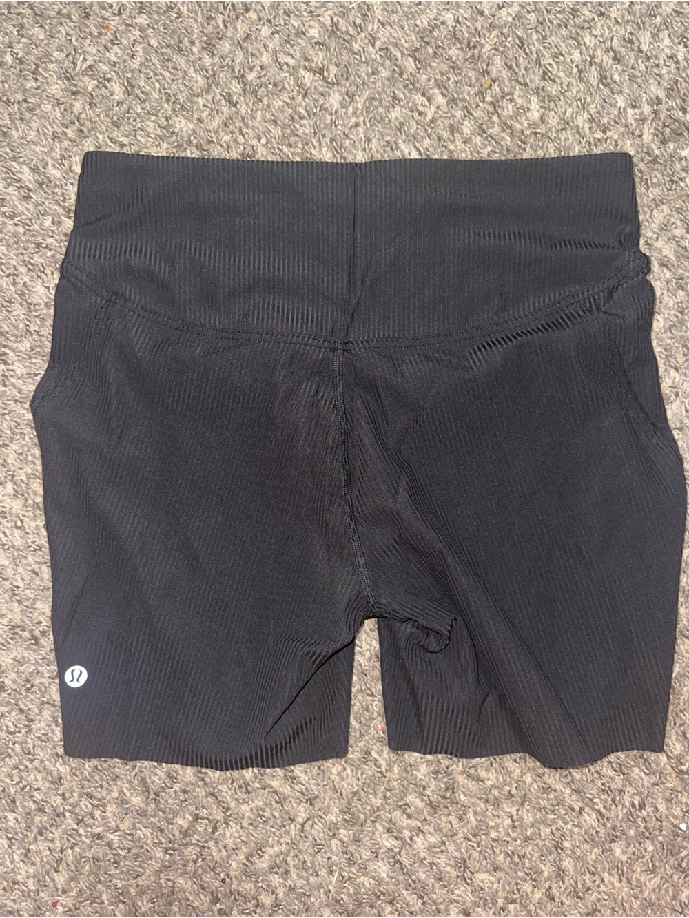 Lululemon Base Pace Ribbed High Rise Short 6 Inch Black Size 10 - Picture 2 of 4